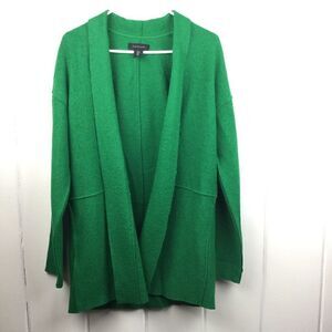 Tahari Clover Green Wool‎ Open Front Jacket - Small